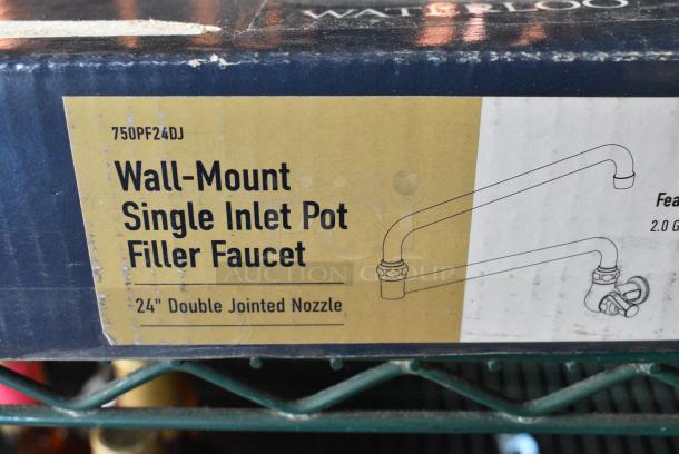 BRAND NEW SCRATCH AND DENT! Waterloo 750PF24DJ Wall-Mounted Pot and Kettle Filler with Single Inlet and 24" Double-Jointed Swing Spout - Image 6 of 6