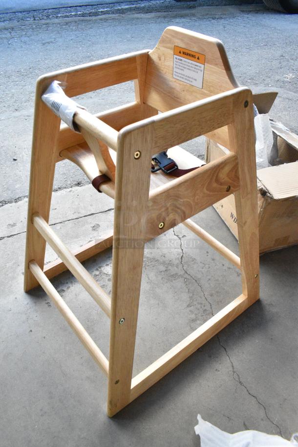 2 BRAND NEW SCRATCH AND DENT! Lancaster Table & Seating 164WHCASNAT Standard Height Wooden High Chair with Natural Finish - Assembled. 2 Times Your Bid! - Image 3 of 6