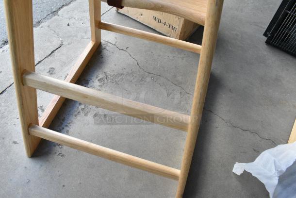 2 BRAND NEW SCRATCH AND DENT! Lancaster Table & Seating 164WHCASNAT Standard Height Wooden High Chair with Natural Finish - Assembled. 2 Times Your Bid! - Image 4 of 6