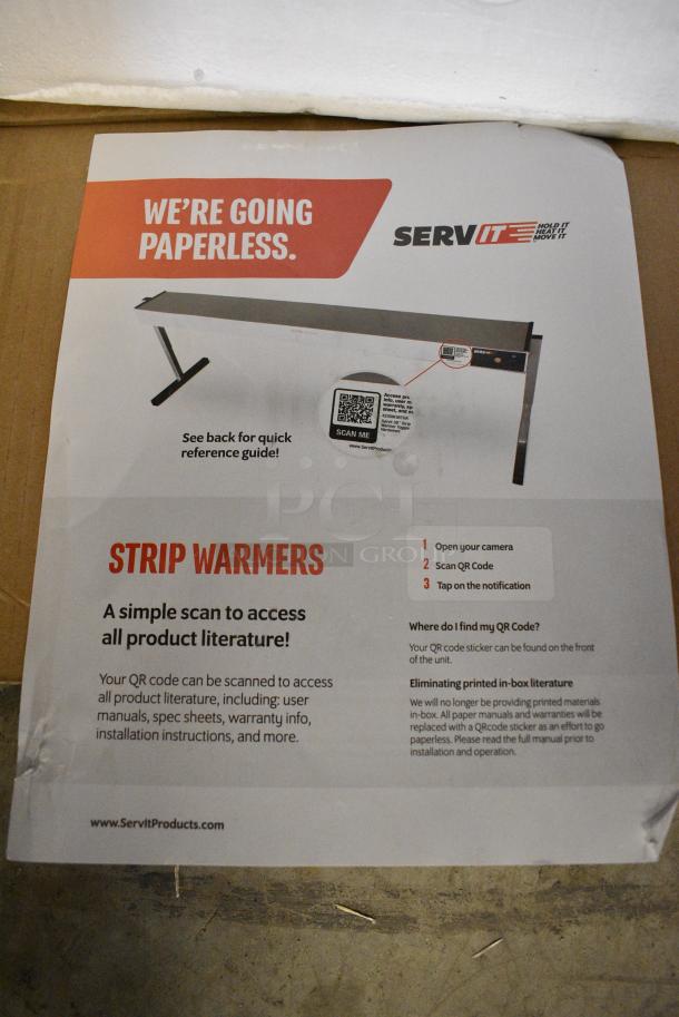 BRAND NEW SCRATCH AND DENT! ServIt 423SW60INHDBLA 60" Double Strip Warmer with Dual Adjustable Infinite Controls. 120 Volts, 1 Phase. - Image 2 of 7