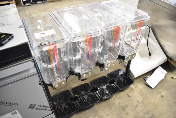 BRAND NEW SCRATCH AND DENT! 2024 Carnival King JETCOF 480M RBD5G4 Quadruple 5 Gallon Bowl Refrigerated Beverage Dispenser. 115 Volts, 1 Phase. Tested and Working! - Image 2 of 12