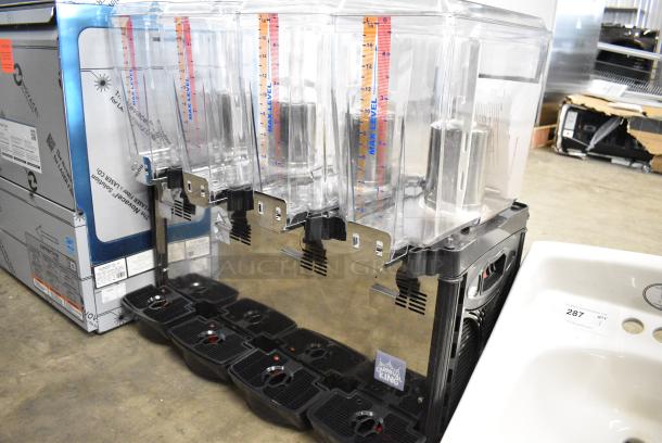 BRAND NEW SCRATCH AND DENT! 2024 Carnival King JETCOF 480M RBD5G4 Quadruple 5 Gallon Bowl Refrigerated Beverage Dispenser. 115 Volts, 1 Phase. Tested and Working! - Image 3 of 12