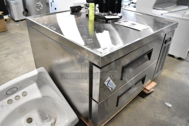 BRAND NEW SCRATCH AND DENT! 2025 Avantco 178CBE36HC Stainless Steel Commercial 2 Drawer Refrigerated Chef Base. 115 Volts, 1 Phase. Tested and Working! - Image 2 of 7