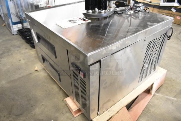 BRAND NEW SCRATCH AND DENT! 2025 Avantco 178CBE36HC Stainless Steel Commercial 2 Drawer Refrigerated Chef Base. 115 Volts, 1 Phase. Tested and Working! - Image 3 of 7
