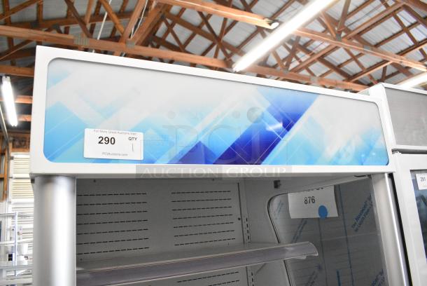 BRAND NEW SCRATCH AND DENT! Avantco 189WVAC36HC 36" White Refrigerated Air Curtain Merchandiser on Commercial Casters. 115 Volts, 1 Phase. Tested and Working! - Image 6 of 12