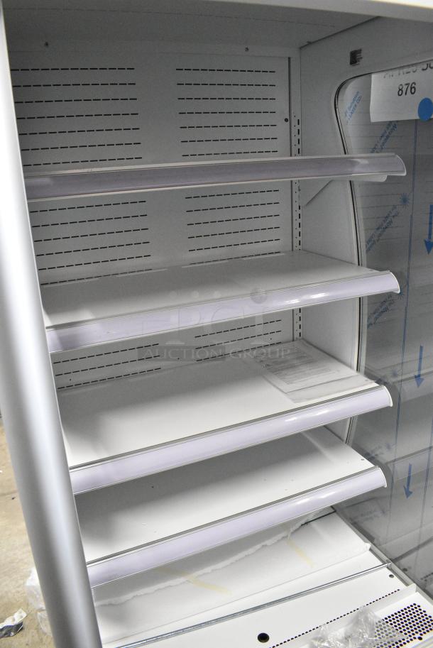 BRAND NEW SCRATCH AND DENT! Avantco 189WVAC36HC 36" White Refrigerated Air Curtain Merchandiser on Commercial Casters. 115 Volts, 1 Phase. Tested and Working! - Image 10 of 12