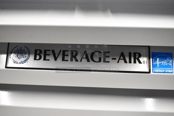 BRAND NEW SCRATCH AND DENT! Beverage Air MMR49HC-1-W MarketMax 52" White Refrigerated Glass Door Merchandiser with LED Lighting and Poly Coated Racks. 115 Volts, 1 Phase. Tested and Working! - Image 5 of 9