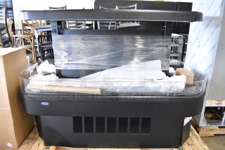 BRAND NEW SCRATCH AND DENT! Federal IMSS84SC-3EIM 84" Island Self-Service Air Curtain Merchandiser with 3 Adjustable Shelves. 208-230 Volts, 1 Phase.