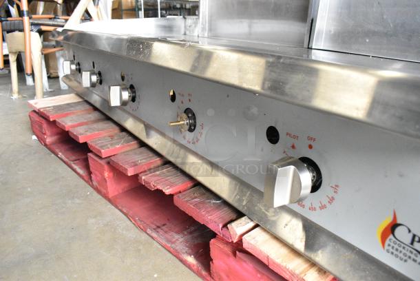 BRAND NEW SCRATCH AND DENT! 2024 Cooking Performance Group CPG 351GTCPG60NL Stainless Steel Commercial 60" Gas Countertop Griddle with Thermostatic Controls - 150,000 BTU - Image 4 of 9