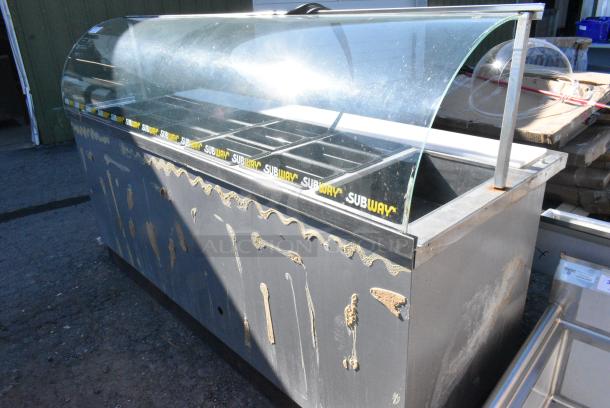 Duke Metal Commercial Subway Sandwich Make Line Prep Line w/ Curved Glass. 120 Volts, 1 Phase. - Image 2 of 5