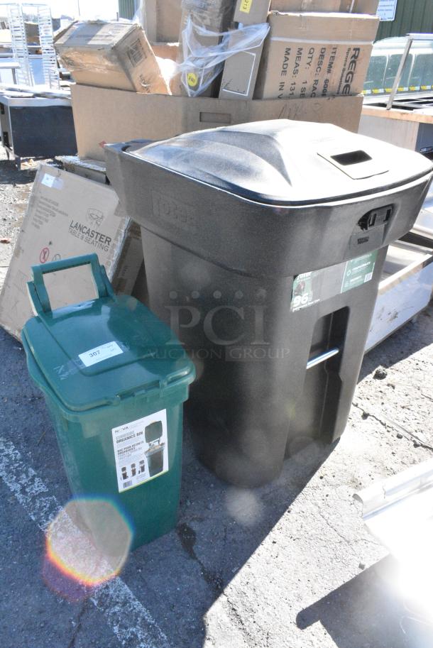 2 BRAND NEW SCRATCH AND DENT! Items Including Nova Curbside Organics Bin and Toter Trash Can. 2 Times Your Bid! - Image 1 of 10