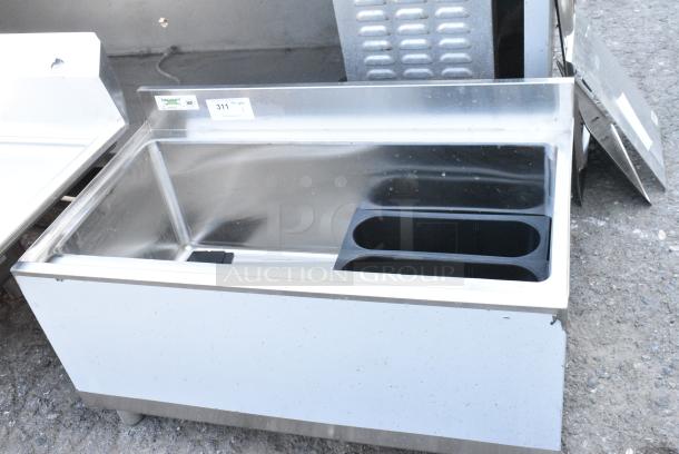 BRAND NEW SCRATCH AND DENT! Regency 600IB2136 21" x 36" Underbar Ice Bin with 7 Circuit Post-Mix Cold Plate and Bottle Holders. No Legs. - Image 1 of 5