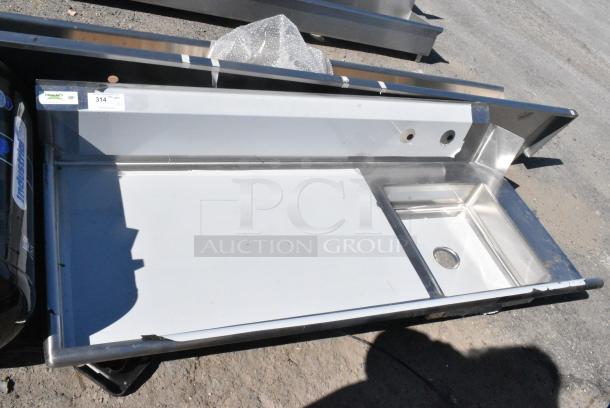 BRAND NEW SCRATCH AND DENT! Regency 600DDT72L 16 Gauge 6' Soiled / Dirty Dish Table - Left Drainboard. No Legs. - Image 1 of 5