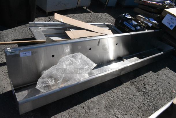 BRAND NEW SCRATCH AND DENT! Regency 600HSMSB18120 Wall-Mounted 120" x 17 1/2" Hand Sink for 5 Single-Inlet Faucets - Image 1 of 8