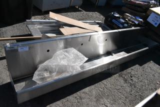 BRAND NEW SCRATCH AND DENT! Regency 600HSMSB18120 Wall-Mounted 120" x 17 1/2" Hand Sink for 5 Single-Inlet Faucets