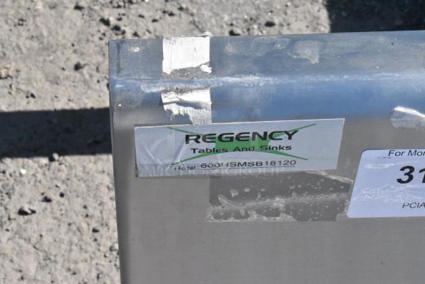 BRAND NEW SCRATCH AND DENT! Regency 600HSMSB18120 Wall-Mounted 120" x 17 1/2" Hand Sink for 5 Single-Inlet Faucets - Image 8 of 8