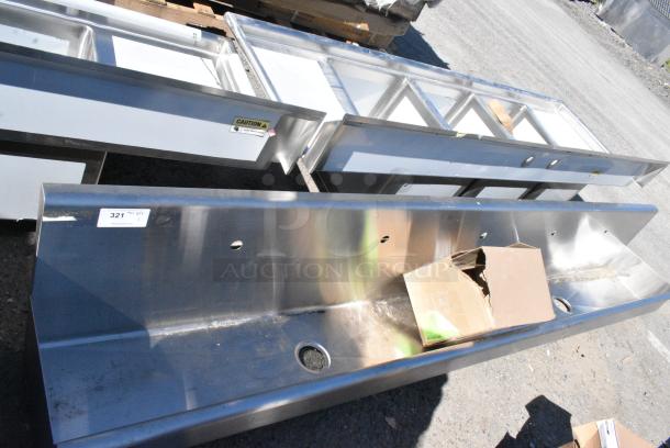 BRAND NEW SCRATCH AND DENT! Stainless Steel Wall Mount Trough Sink - Image 1 of 7