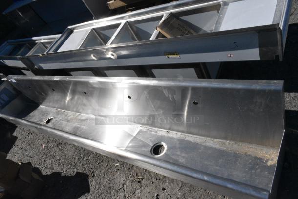 BRAND NEW SCRATCH AND DENT! Stainless Steel Wall Mount Trough Sink - Image 4 of 7