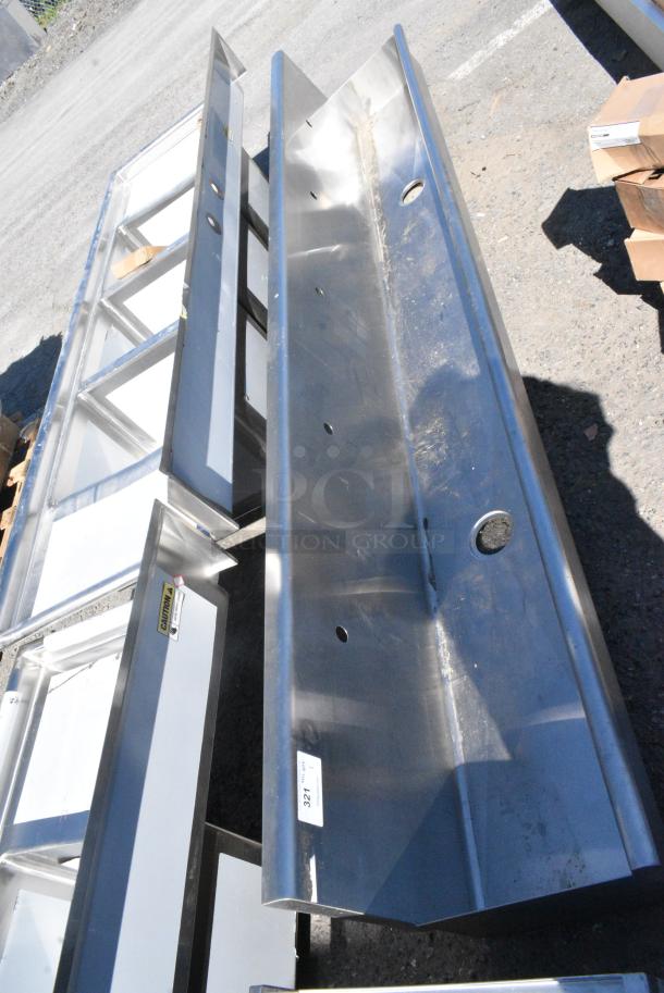 BRAND NEW SCRATCH AND DENT! Stainless Steel Wall Mount Trough Sink - Image 6 of 7