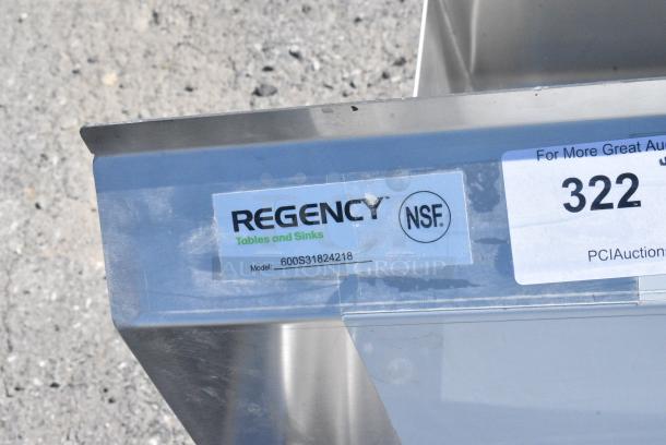 BRAND NEW SCRATCH AND DENT! Regency 600S31824218 Stainless Steel 3 Bay Sink w/ Dual Side Drain Boards. - Image 9 of 9