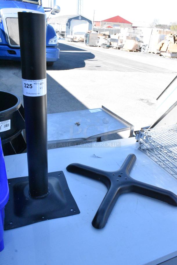 BRAND NEW SCRATCH AND DENT! Lot of Metal Table Column and Foot. - Image 1 of 7