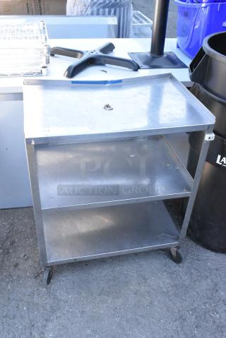 Metal 3 Tier Cart on Commercial Casters.