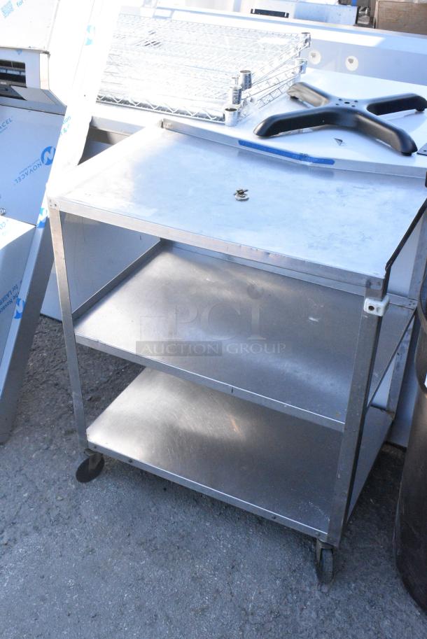 Metal 3 Tier Cart on Commercial Casters. - Image 2 of 6