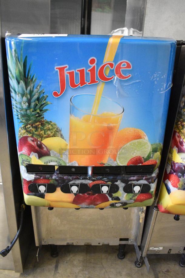 Bunn JDF-4S 4 Flavor Cold Beverage Juice Dispenser. Door Does Not Stay Closed. 120 Volts, 1 Phase. Tested and Powers On But Does Not Get Cold - Image 1 of 8