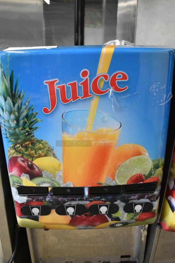 Bunn JDF-4S 4 Flavor Cold Beverage Juice Dispenser. Door Does Not Stay Closed. 120 Volts, 1 Phase. Tested and Powers On But Does Not Get Cold - Image 4 of 8