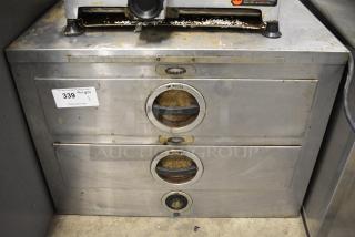 Toastmaster Stainless Steel Commercial 2 Drawer Warming Drawer. 115 Volts, 1 Phase. Tested and Working!