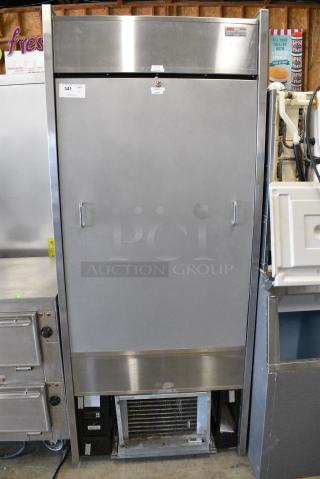 Structural Concepts Metal Commercial Reach In Cooler. on Commercial Casters. Doors are Locked. Tested and Powers On But Does Not Get Cold