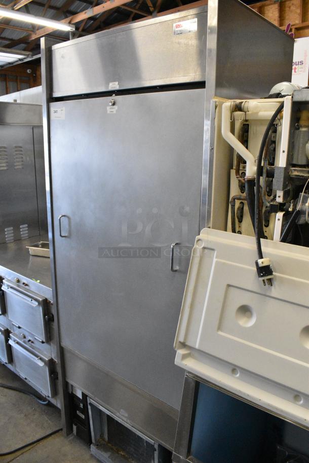 Structural Concepts Metal Commercial Reach In Cooler. on Commercial Casters. Doors are Locked. Tested and Powers On But Does Not Get Cold - Image 3 of 10