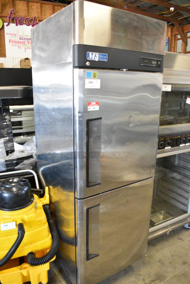 Turbo Air M3R24-2 Stainless Steel Commercial 2 Half Size Door Reach In Cooler on Commercial Casters. 115 Volts, 1 Phase. Tested and Powers On But Does Not Get Cold - Image 2 of 10