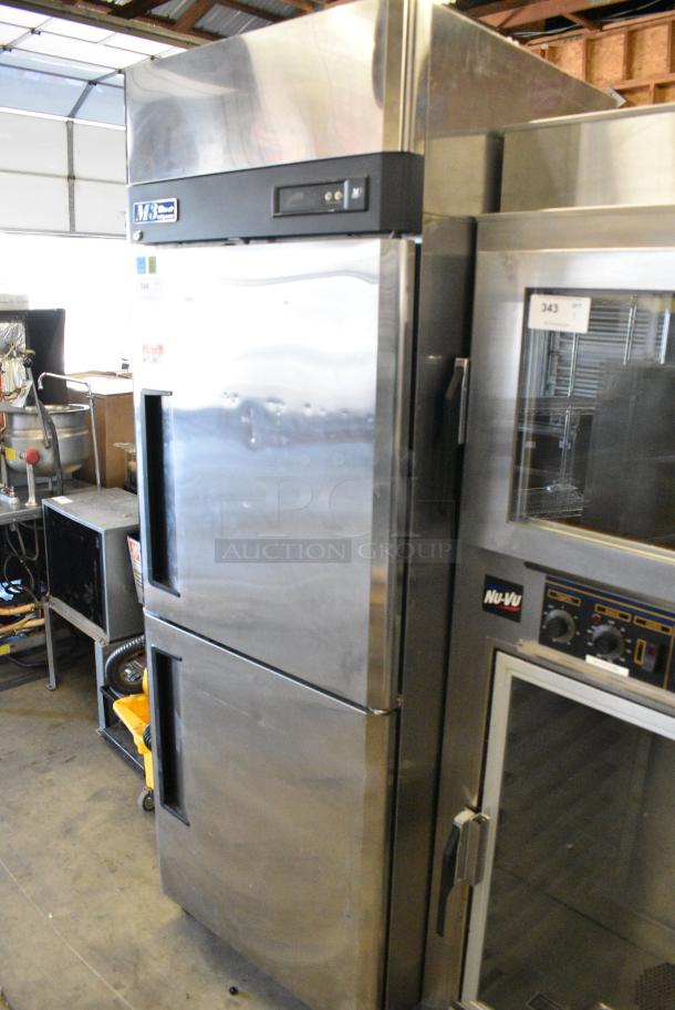 Turbo Air M3R24-2 Stainless Steel Commercial 2 Half Size Door Reach In Cooler on Commercial Casters. 115 Volts, 1 Phase. Tested and Powers On But Does Not Get Cold - Image 3 of 10