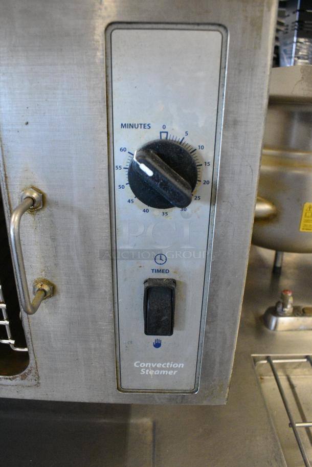 Cleveland 42CKEM24 Stainless Steel Commercial Electric Powered 2 Deck Convection Steamer w/ Cleveland KDT-6-T 6 Gallon Tilting Kettle. 208/220 Volts, 3 Phase. - Image 7 of 18