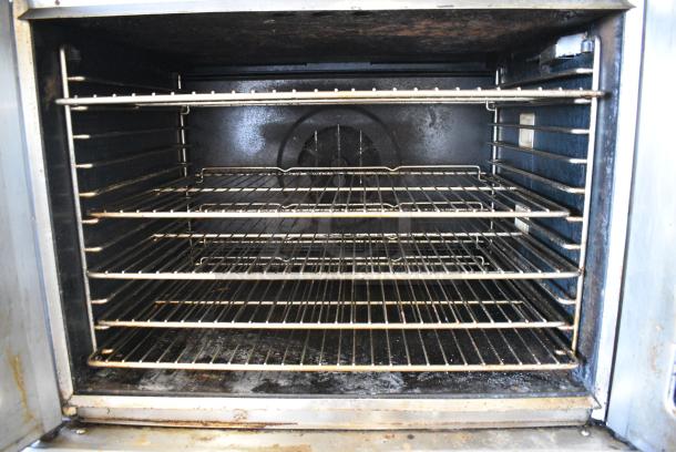 2 Blodgett Mark V Stainless Steel Commercial Electric Powered Full Size Convection Oven w/ View Through Doors, Metal Oven Racks and Thermostatic Controls on Commercial Casters. 250 Volts, 3 Phase. 2 Times Your Bid! - Image 9 of 13