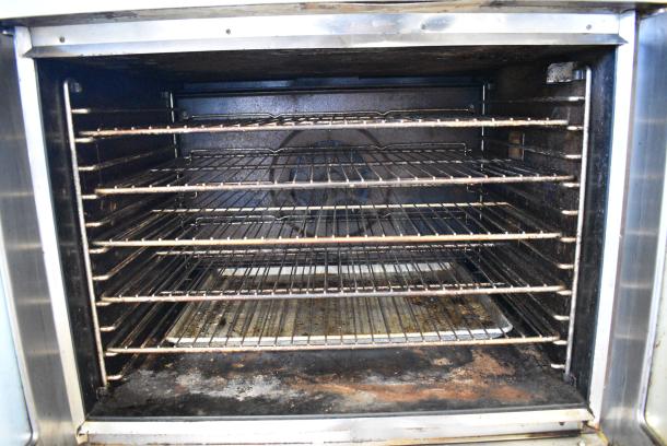 2 Blodgett Mark V Stainless Steel Commercial Electric Powered Full Size Convection Oven w/ View Through Doors, Metal Oven Racks and Thermostatic Controls on Commercial Casters. 250 Volts, 3 Phase. 2 Times Your Bid! - Image 10 of 13