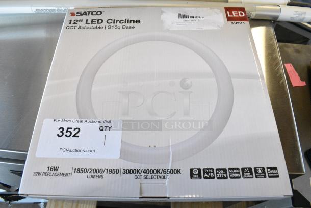 BRAND NEW SCRATCH AND DENT! Satco 566S566S16511 16W T9 Circline Frosted LED Light Bulb with 3 Color Temperatures S16511 - 120-277V . - Image 2 of 8