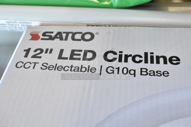 BRAND NEW SCRATCH AND DENT! Satco 566S566S16511 16W T9 Circline Frosted LED Light Bulb with 3 Color Temperatures S16511 - 120-277V . - Image 5 of 8