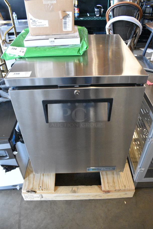 BRAND NEW SCRATCH AND DENT! 2024 True TUC-24F-HC Stainless Steel Commercial Single Door Undercounter Freezer. 115 Volts, 1 Phase. Tested and Does Not Power On - Image 1 of 11