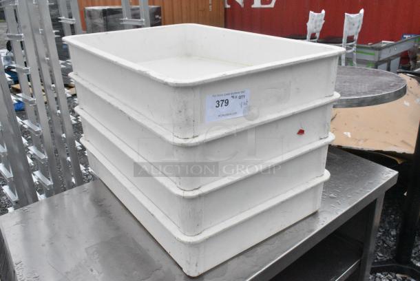ALL ONE MONEY! Lot of 4 White Poly Dough Bins and Jug of Springs - Image 2 of 7
