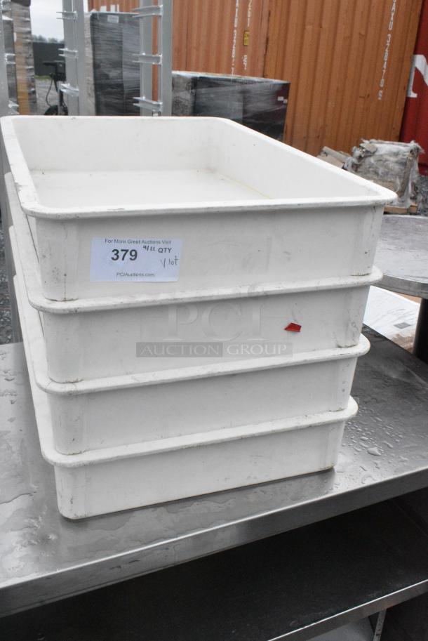 ALL ONE MONEY! Lot of 4 White Poly Dough Bins and Jug of Springs - Image 3 of 7