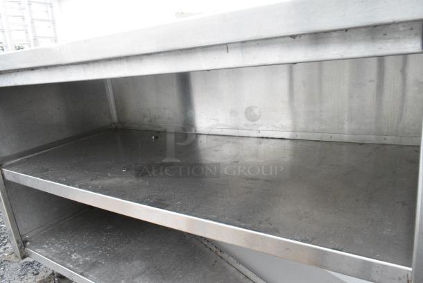 Stainless Steel Counter w/ 2 Under Shelves on Commercial Casters. - Image 5 of 5