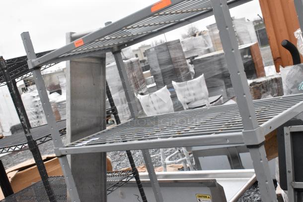 Gray Finish 4 Tier Wire Shelving Unit. BUYER MUST DISMANTLE. PCI CANNOT DISMANTLE FOR SHIPPING. PLEASE CONSIDER FREIGHT CHARGES. - Image 5 of 6
