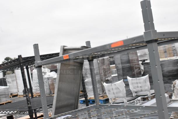 Gray Finish 4 Tier Wire Shelving Unit. BUYER MUST DISMANTLE. PCI CANNOT DISMANTLE FOR SHIPPING. PLEASE CONSIDER FREIGHT CHARGES. - Image 6 of 6