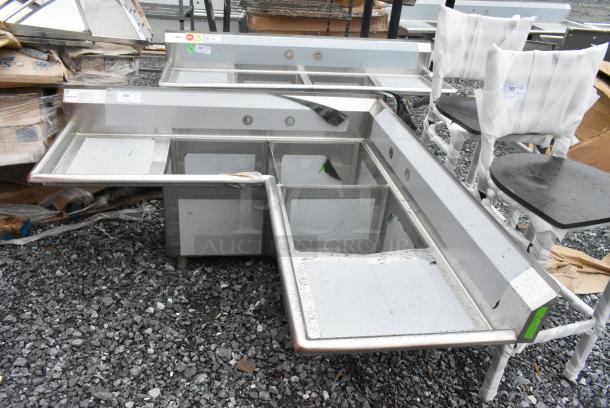 BRAND NEW SCRATCH AND DENT! Regency 600S21818218 Stainless Steel 2 Bay Sink w/ Dual Drain Boards. No Legs. - Image 2 of 8