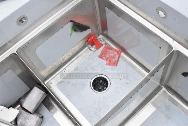 BRAND NEW SCRATCH AND DENT! Regency 600S21818218 Stainless Steel 2 Bay Sink w/ Dual Drain Boards. No Legs. - Image 5 of 8