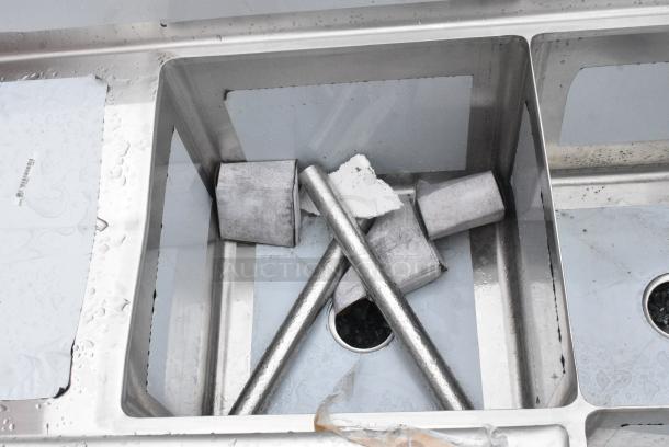 BRAND NEW SCRATCH AND DENT! Regency 600S21818218 Stainless Steel 2 Bay Sink w/ Dual Drain Boards. No Legs. - Image 6 of 8