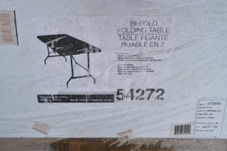 8 BRAND NEW SCRATCH AND DENT! WorkLife 6' Bifold Folding Table. 8 Times Your Bid!