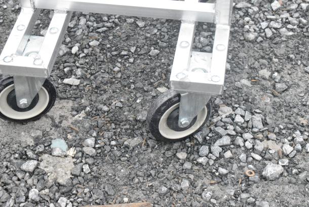 2 BRAND NEW SCRATCH AND DENT! Channel LPNS-15 Metal 15 Pan End Load Lo Profile Nesting Steam Table Pan Rack on Commercial Casters - Assembled. 2 Times Your Bid! - Image 3 of 6